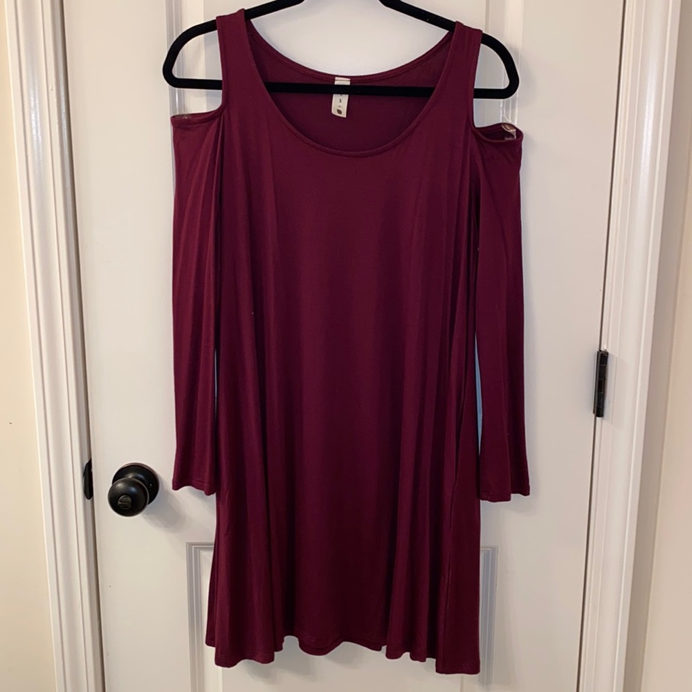 Babydoll Maxi Shoulder Cutouts Dress